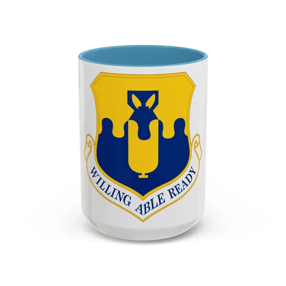 43 Air Mobility Operations Group AMC (U.S. Air Force) Accent Coffee Mug 15oz Light Blue - Go Mug Yourself
