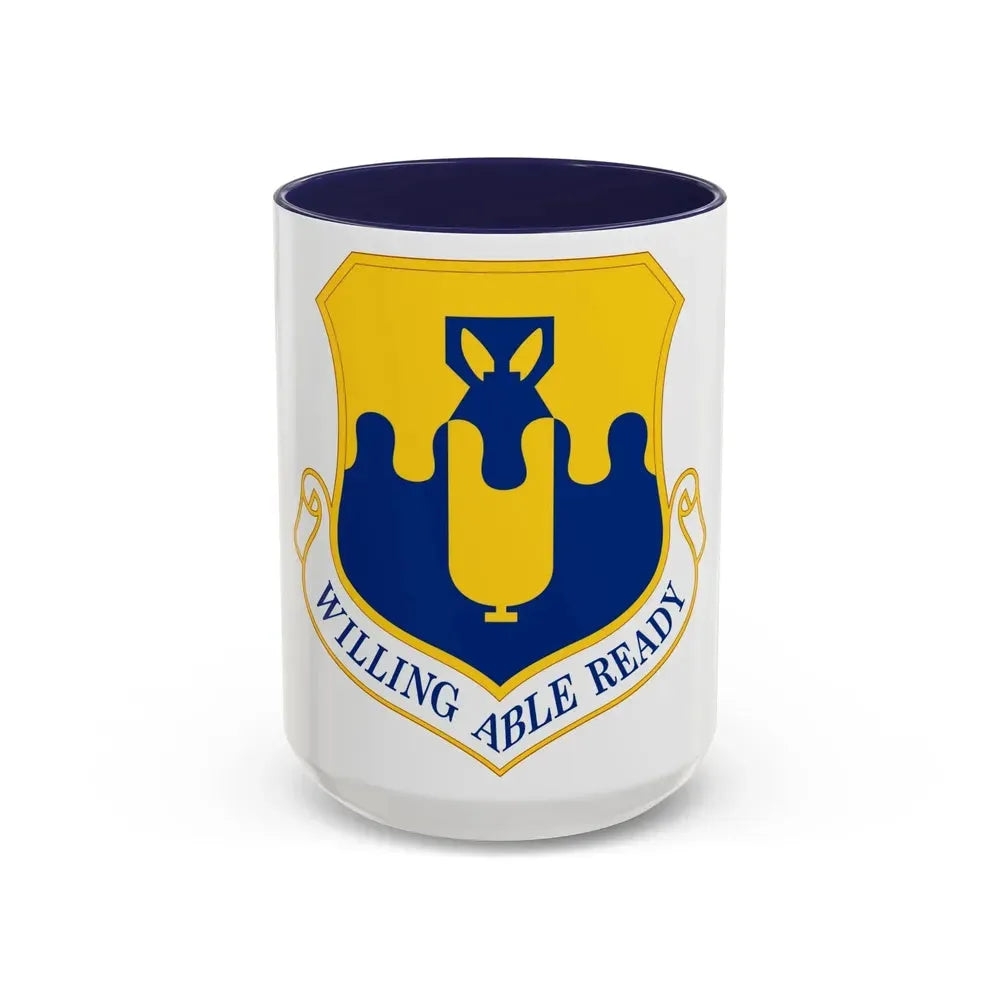 43 Air Mobility Operations Group AMC (U.S. Air Force) Accent Coffee Mug 15oz Navy - Go Mug Yourself