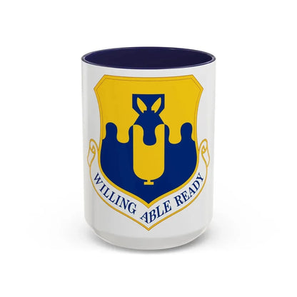 43 Air Mobility Operations Group AMC (U.S. Air Force) Accent Coffee Mug 15oz Navy - Go Mug Yourself