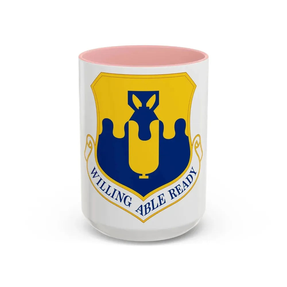43 Air Mobility Operations Group AMC (U.S. Air Force) Accent Coffee Mug 15oz Pink - Go Mug Yourself
