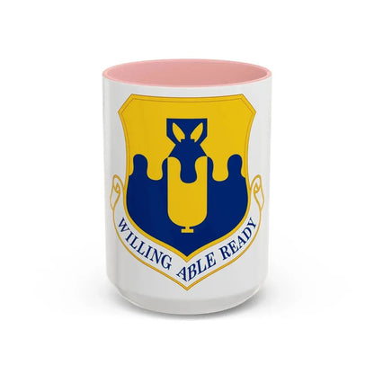 43 Air Mobility Operations Group AMC (U.S. Air Force) Accent Coffee Mug 15oz Pink - Go Mug Yourself