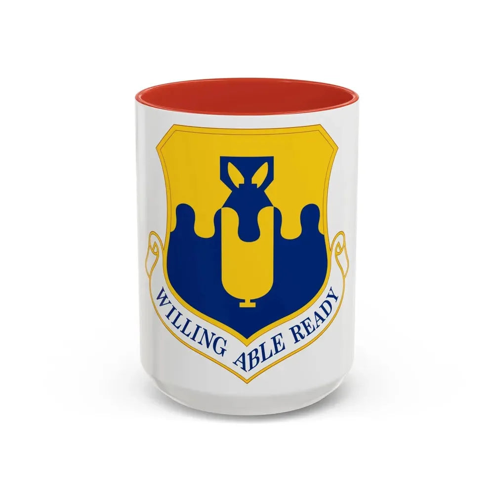 43 Air Mobility Operations Group AMC (U.S. Air Force) Accent Coffee Mug 15oz Red - Go Mug Yourself