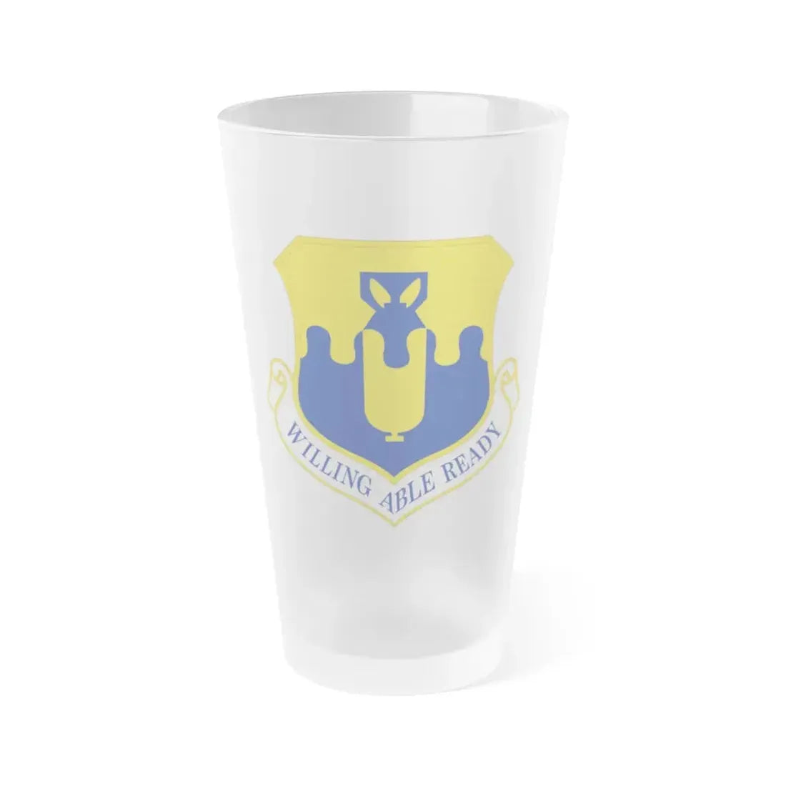 43 Air Mobility Operations Group AMC (U.S. Air Force) Frosted Pint Glass 16oz Default Title - Go Mug Yourself