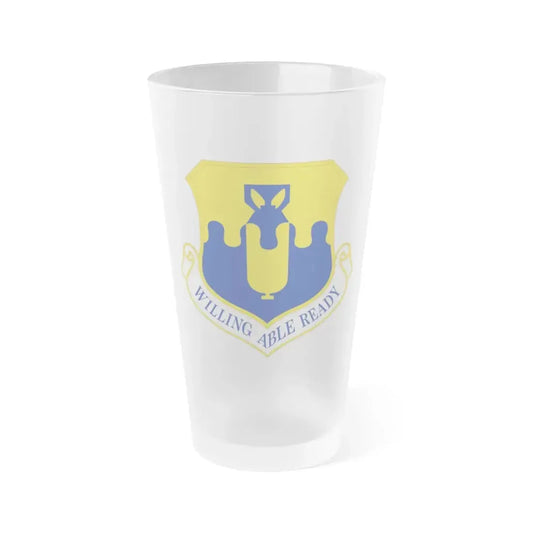 43 Air Mobility Operations Group AMC (U.S. Air Force) Frosted Pint Glass 16oz Default Title - Go Mug Yourself