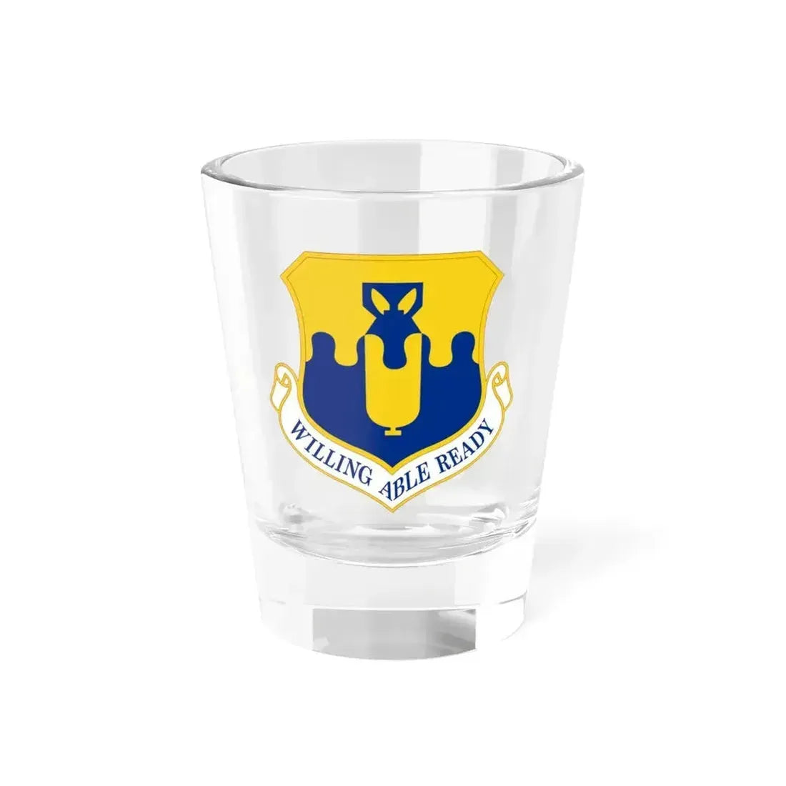 43 Air Mobility Operations Group AMC (U.S. Air Force) Shot Glass 1.5oz 1.5oz - Go Mug Yourself