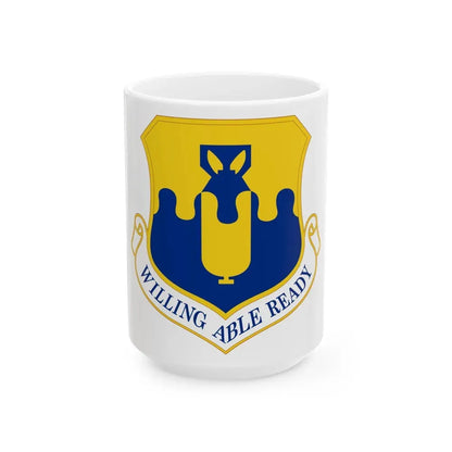 43 Air Mobility Operations Group AMC (U.S. Air Force) White Coffee Mug 15oz - Go Mug Yourself