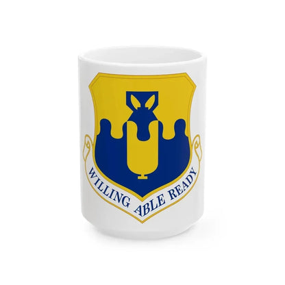 43 Air Mobility Operations Group AMC (U.S. Air Force) White Coffee Mug 15oz - Go Mug Yourself