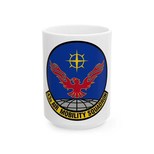 43 Air Mobility Squadron AMC (U.S. Air Force) White Coffee Mug-15oz-Go Mug Yourself