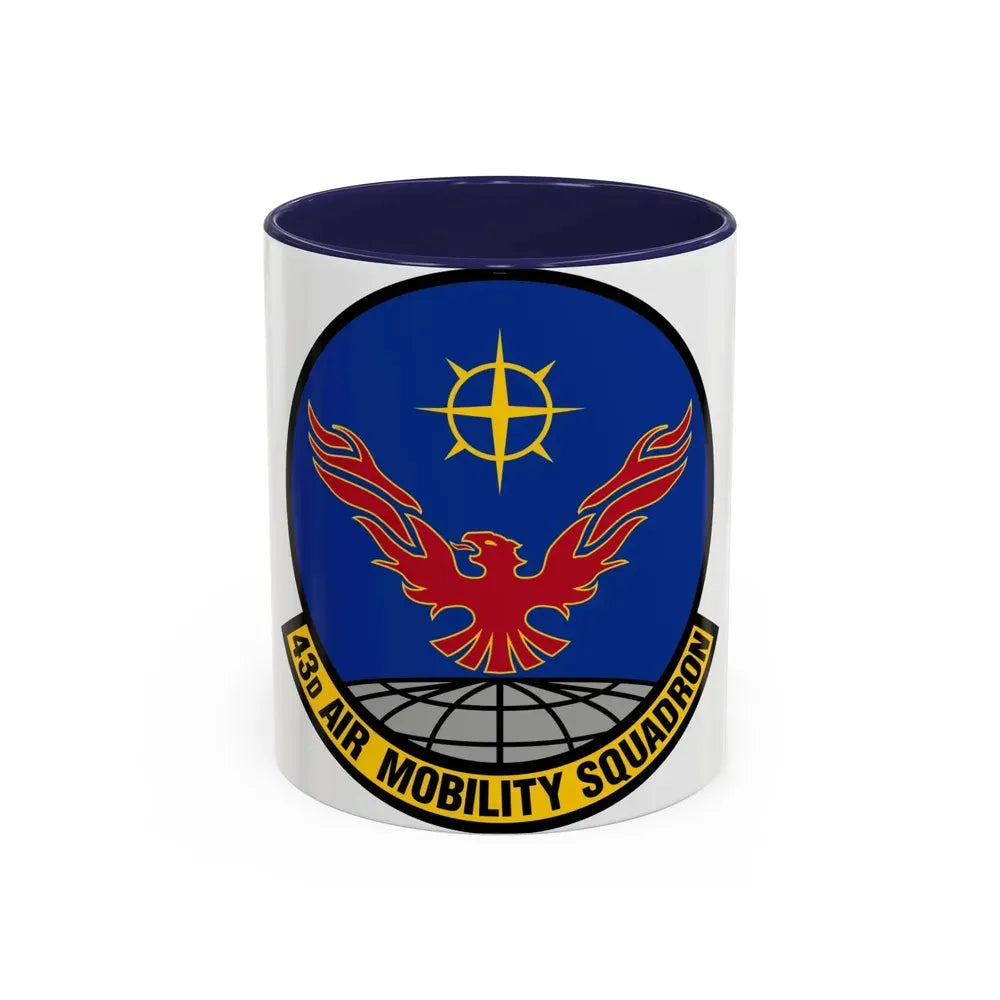 43 Air Mobility Squadron AMC (U.S. Air Force) Accent Coffee Mug 11oz Navy - Go Mug Yourself