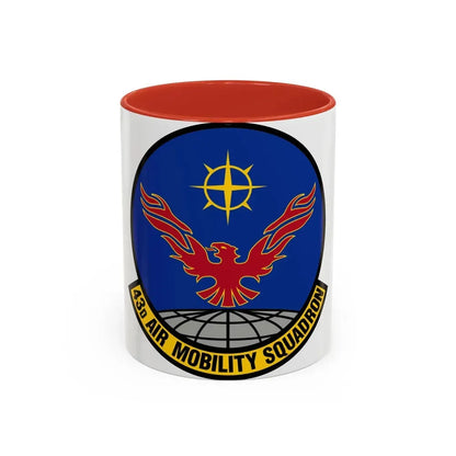 43 Air Mobility Squadron AMC (U.S. Air Force) Accent Coffee Mug 11oz Red - Go Mug Yourself