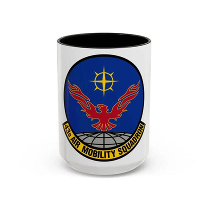43 Air Mobility Squadron AMC (U.S. Air Force) Accent Coffee Mug 15oz Black - Go Mug Yourself
