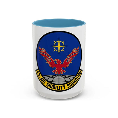 43 Air Mobility Squadron AMC (U.S. Air Force) Accent Coffee Mug 15oz Light Blue - Go Mug Yourself