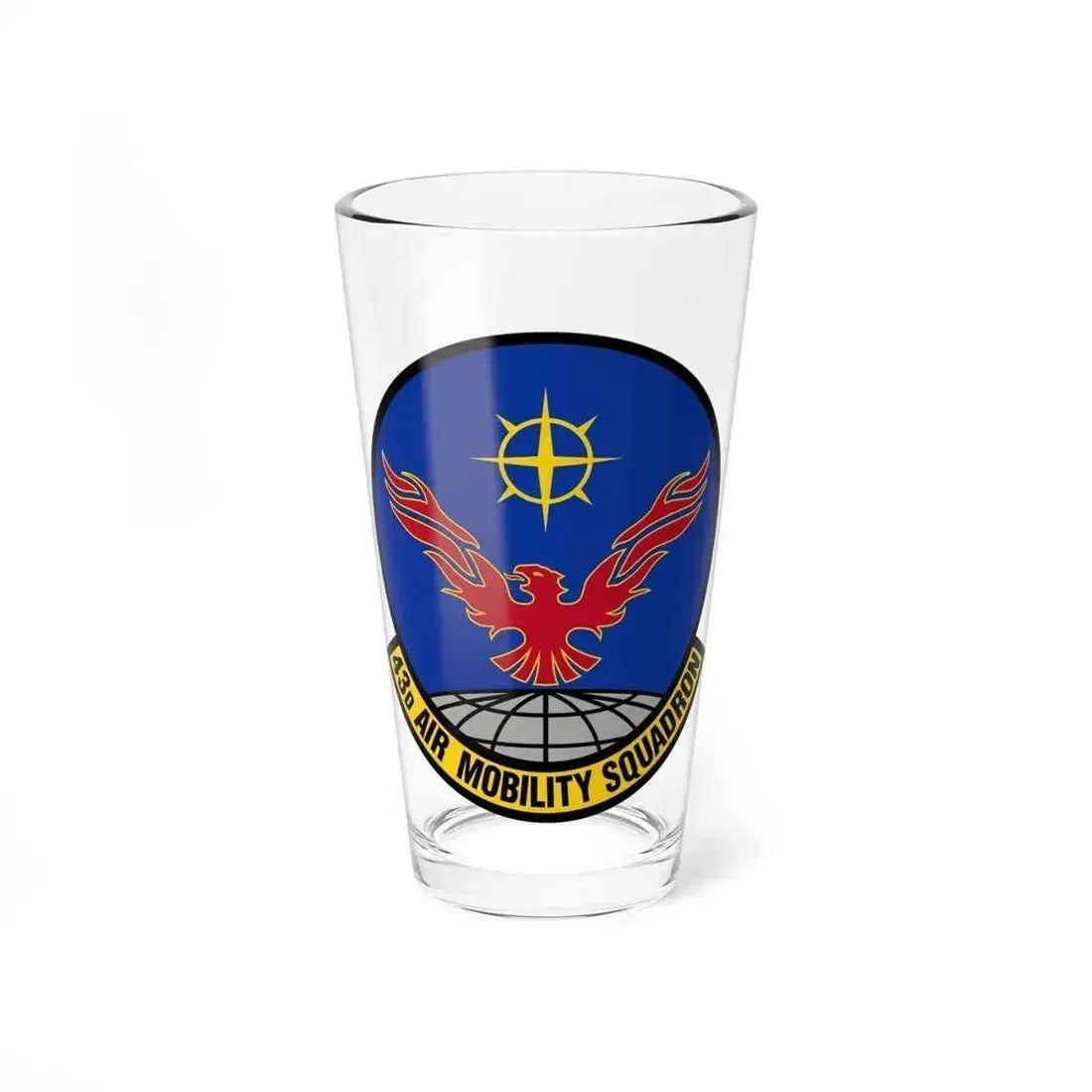 43 Air Mobility Squadron AMC (U.S. Air Force) Pint Glass 16oz - Go Mug Yourself