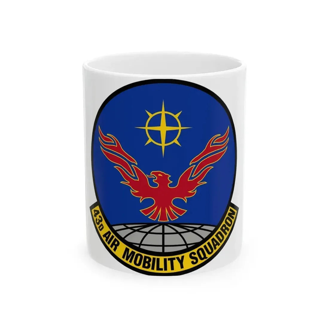 43 Air Mobility Squadron AMC (U.S. Air Force) White Coffee Mug 11oz - Go Mug Yourself