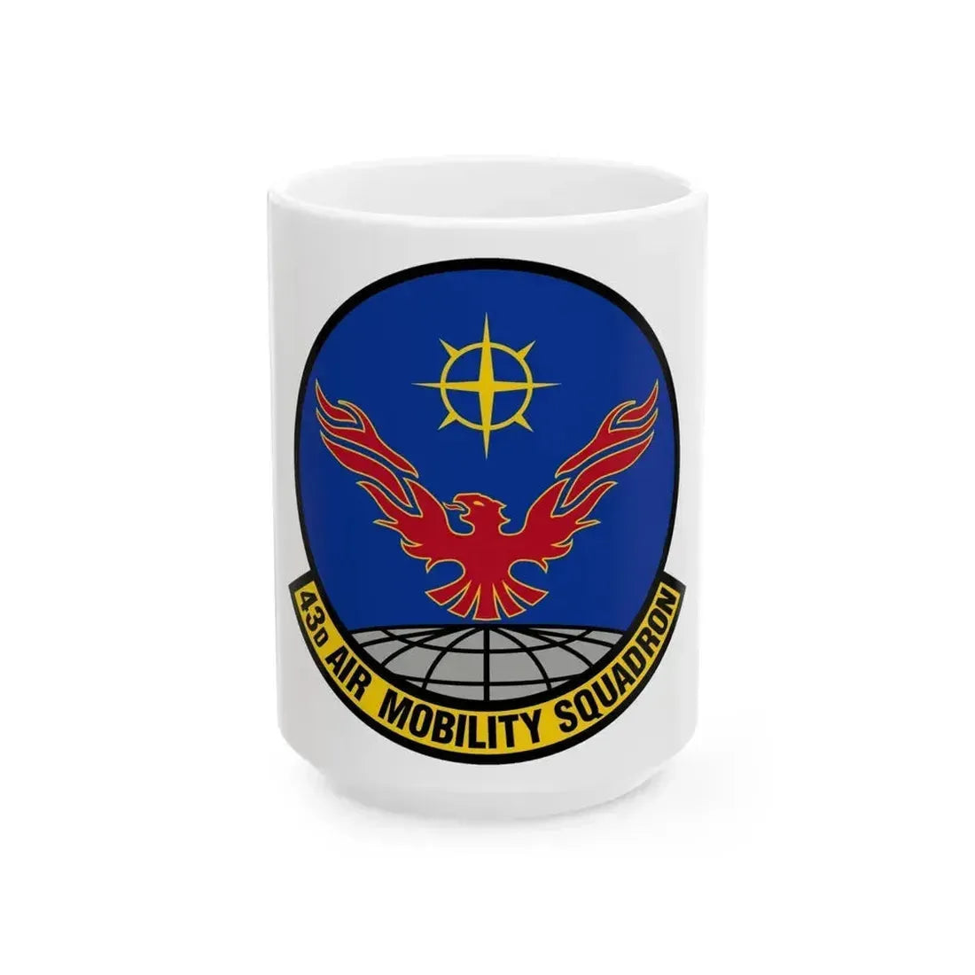 43 Air Mobility Squadron AMC (U.S. Air Force) White Coffee Mug 15oz - Go Mug Yourself