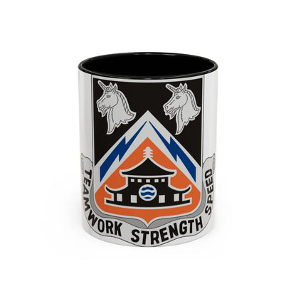 43 Signal Battalion (U.S. Army) Accent Coffee Mug-11oz-Black-Go Mug Yourself