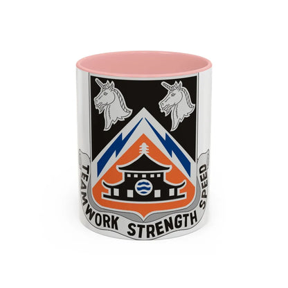 43 Signal Battalion (U.S. Army) Accent Coffee Mug-11oz-Pink-Go Mug Yourself