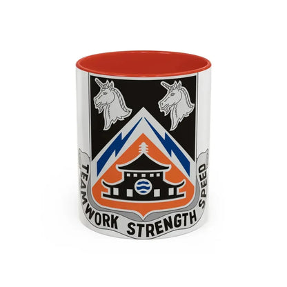 43 Signal Battalion (U.S. Army) Accent Coffee Mug 11oz Red - Go Mug Yourself