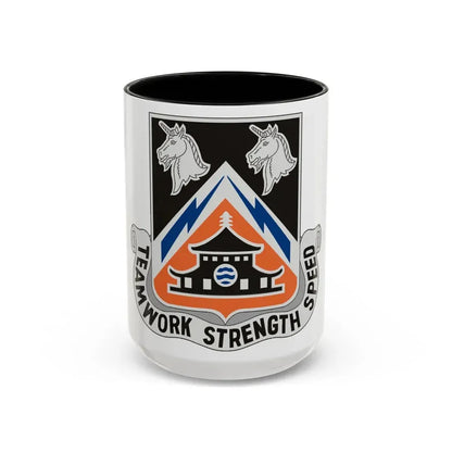 43 Signal Battalion (U.S. Army) Accent Coffee Mug 15oz Black - Go Mug Yourself