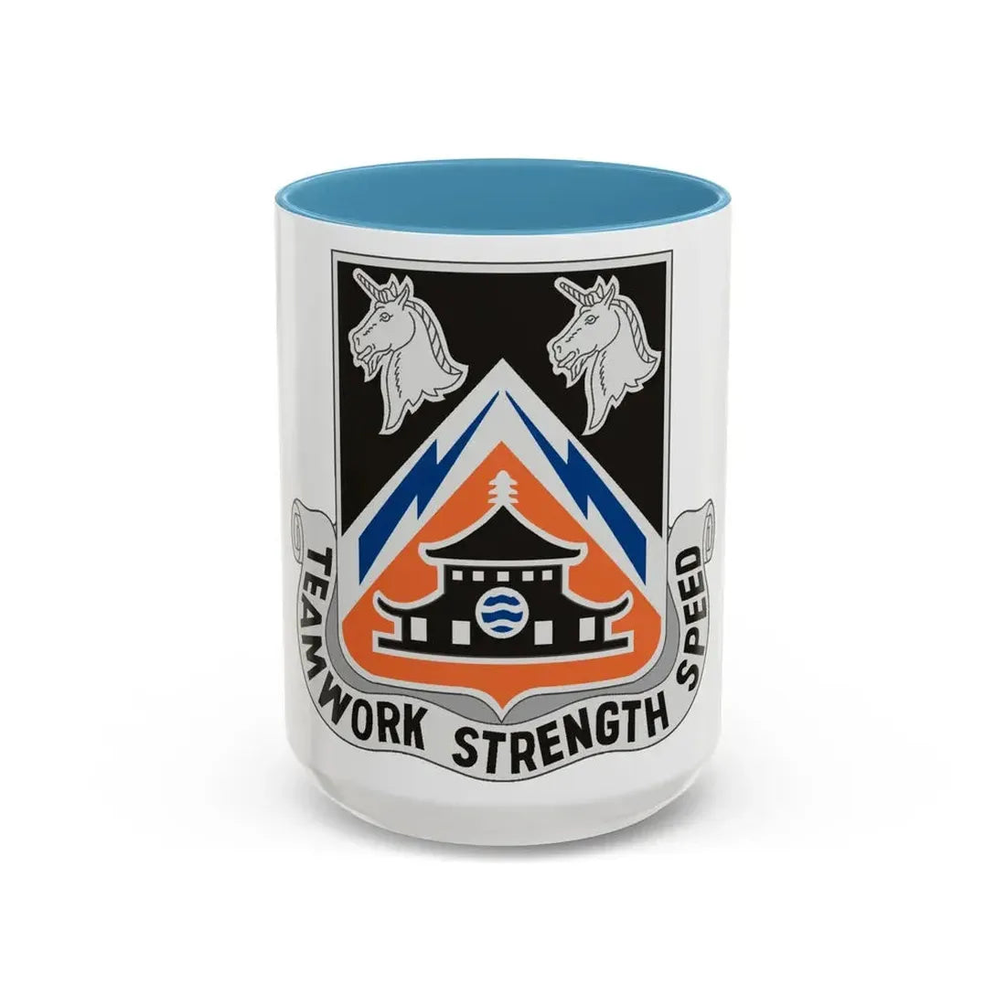 43 Signal Battalion (U.S. Army) Accent Coffee Mug 15oz Light Blue - Go Mug Yourself