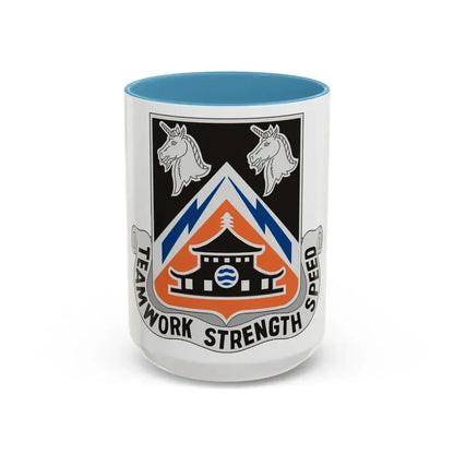 43 Signal Battalion (U.S. Army) Accent Coffee Mug 15oz Light Blue - Go Mug Yourself