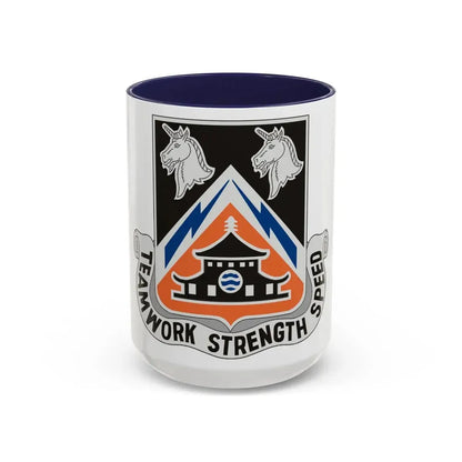 43 Signal Battalion (U.S. Army) Accent Coffee Mug 15oz Navy - Go Mug Yourself
