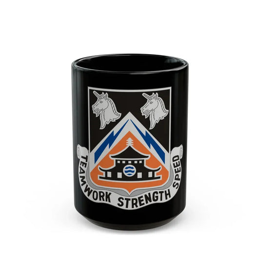 43 Signal Battalion (U.S. Army) Black Coffee Mug 15oz - Go Mug Yourself