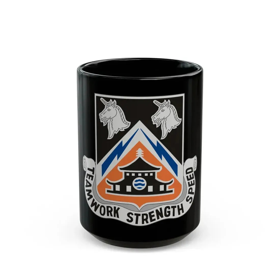 43 Signal Battalion (U.S. Army) Black Coffee Mug 15oz - Go Mug Yourself