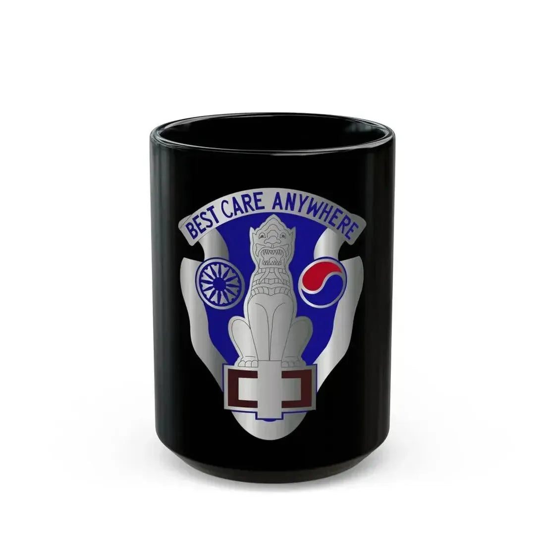43 Surgical Hospital (U.S. Army) Black Coffee Mug 15oz - Go Mug Yourself