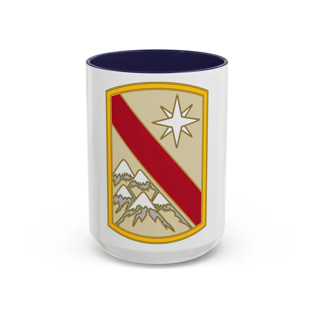 43 Sustainment Brigade (U.S. Army) Accent Coffee Mug-15oz-Navy-Go Mug Yourself