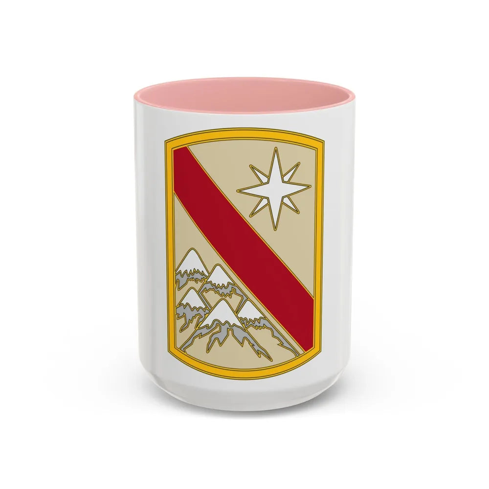 43 Sustainment Brigade (U.S. Army) Accent Coffee Mug-15oz-Pink-Go Mug Yourself