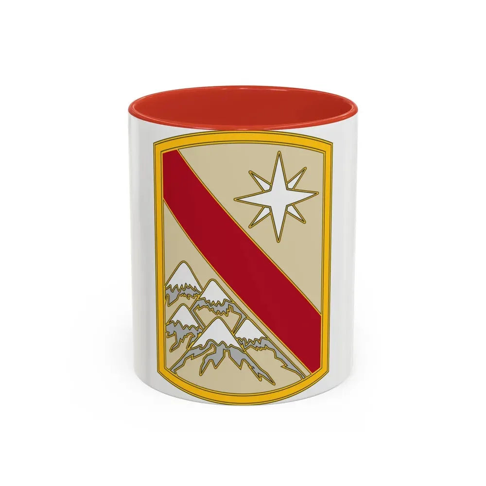 43 Sustainment Brigade (U.S. Army) Accent Coffee Mug 11oz Red - Go Mug Yourself