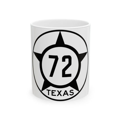 Old Texas 72 (Texas) (Road Sign) White Coffee Mug
