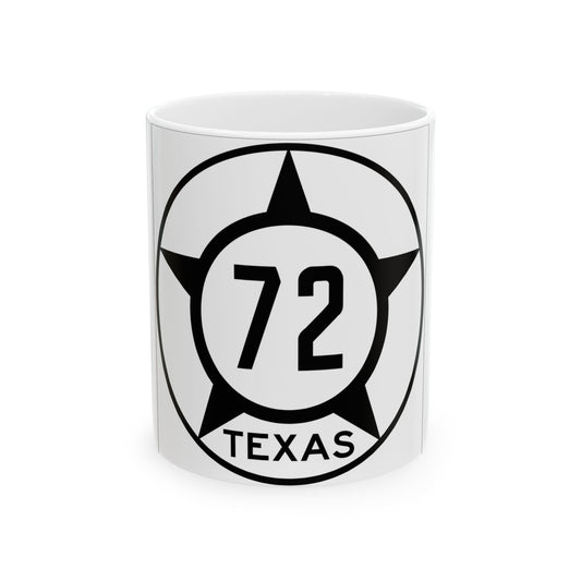 Old Texas 72 (Texas) (Road Sign) White Coffee Mug