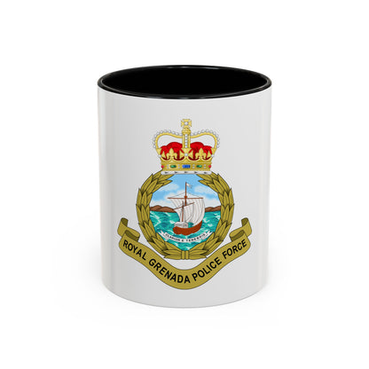 Police badge with a sailing ship on the sea inside a laurel wreath, topped by a crown.