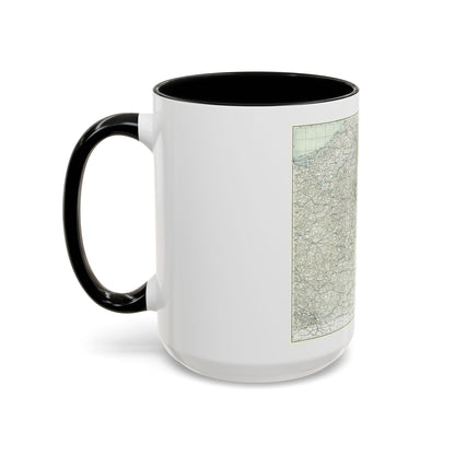 Western Theatre of War (1918) (Map) Accent Coffee Mug