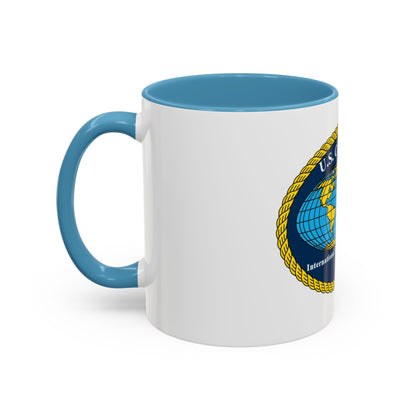 USCG International Port Security Program (U.S. Coast Guard) Accent Coffee Mug