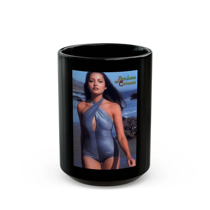 Barbara Carrera #126 (Vintage Female Icon) Black Coffee Mug-15oz-Go Mug Yourself