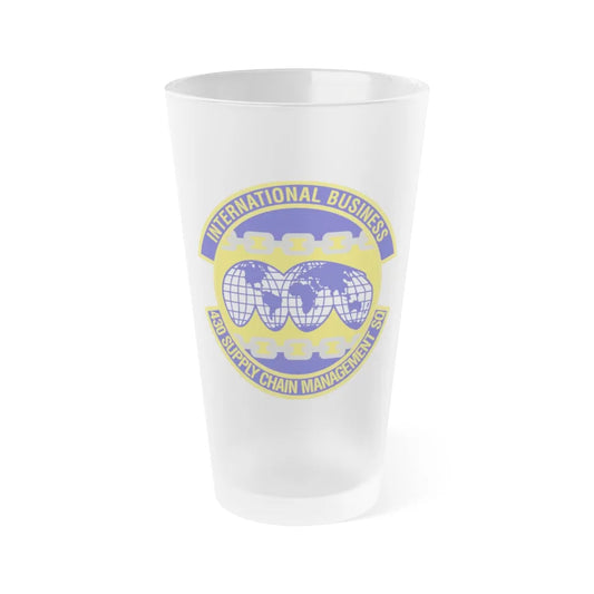 430th Supply Chain Management Squadron (U.S. Air Force) Frosted Pint Glass 16oz-16oz-Frosted-Go Mug Yourself