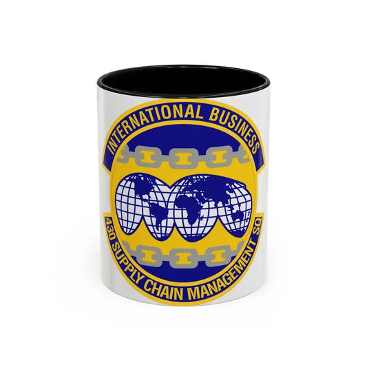 430th Supply Chain Management Squadron (U.S. Air Force) Accent Coffee Mug 11oz Black - Go Mug Yourself