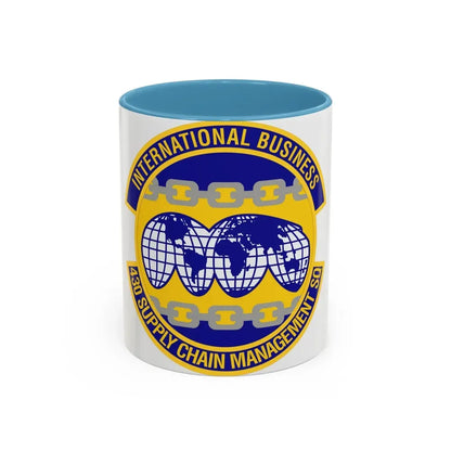 430th Supply Chain Management Squadron (U.S. Air Force) Accent Coffee Mug 11oz Light Blue - Go Mug Yourself