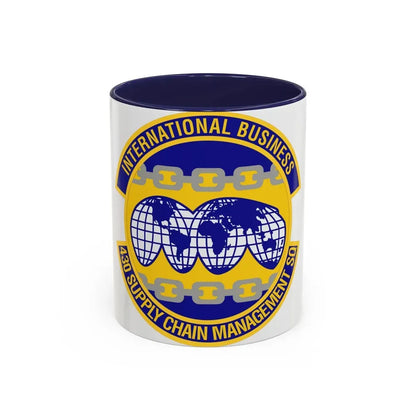 430th Supply Chain Management Squadron (U.S. Air Force) Accent Coffee Mug 11oz Navy - Go Mug Yourself