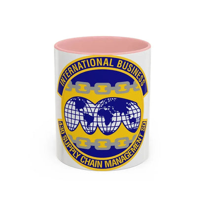 430th Supply Chain Management Squadron (U.S. Air Force) Accent Coffee Mug 11oz Pink - Go Mug Yourself