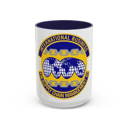 430th Supply Chain Management Squadron (U.S. Air Force) Accent Coffee Mug 15oz Navy - Go Mug Yourself