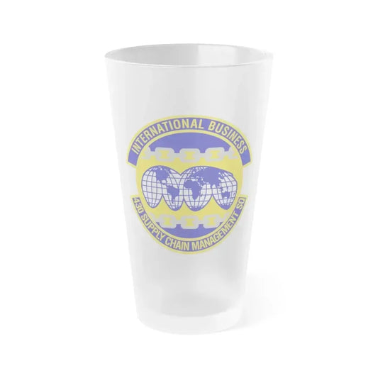 430th Supply Chain Management Squadron (U.S. Air Force) Frosted Pint Glass 16oz 16oz Frosted - Go Mug Yourself