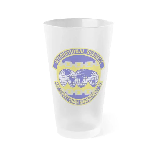 430th Supply Chain Management Squadron (U.S. Air Force) Frosted Pint Glass 16oz 16oz Frosted - Go Mug Yourself