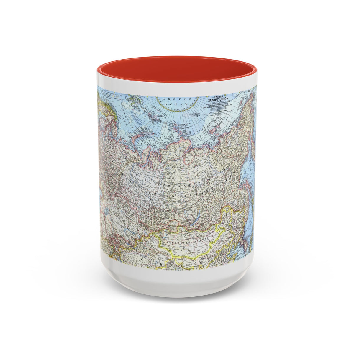 Russia - Eastern Soviet Union (1967) (Map) Accent Coffee Mug