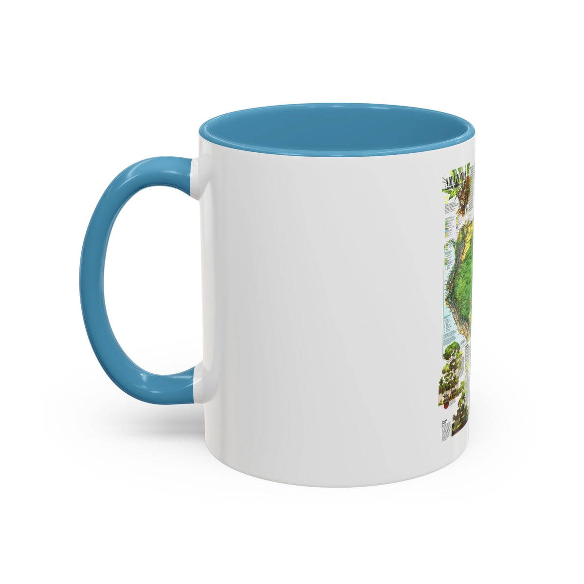 Amazonia - A World Resource at Risk (1992) (Map) Accent Coffee Mug