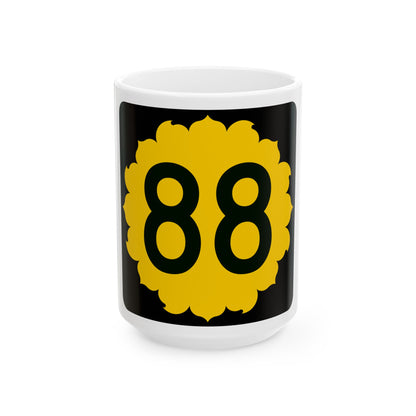 K-88 (Kansas) (Road Sign) White Coffee Mug