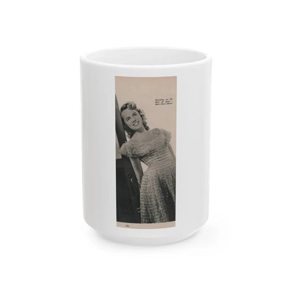 Terry Moore #538 - 63.4x9.5 Magazine Page Photo Clipping (Vintage Female Icon) White Coffee Mug-15oz-Go Mug Yourself